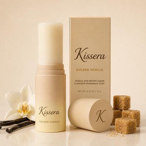 Golden Vanilla Flavored Solid Fragrance Stick- Vanilla & Brown Sugar