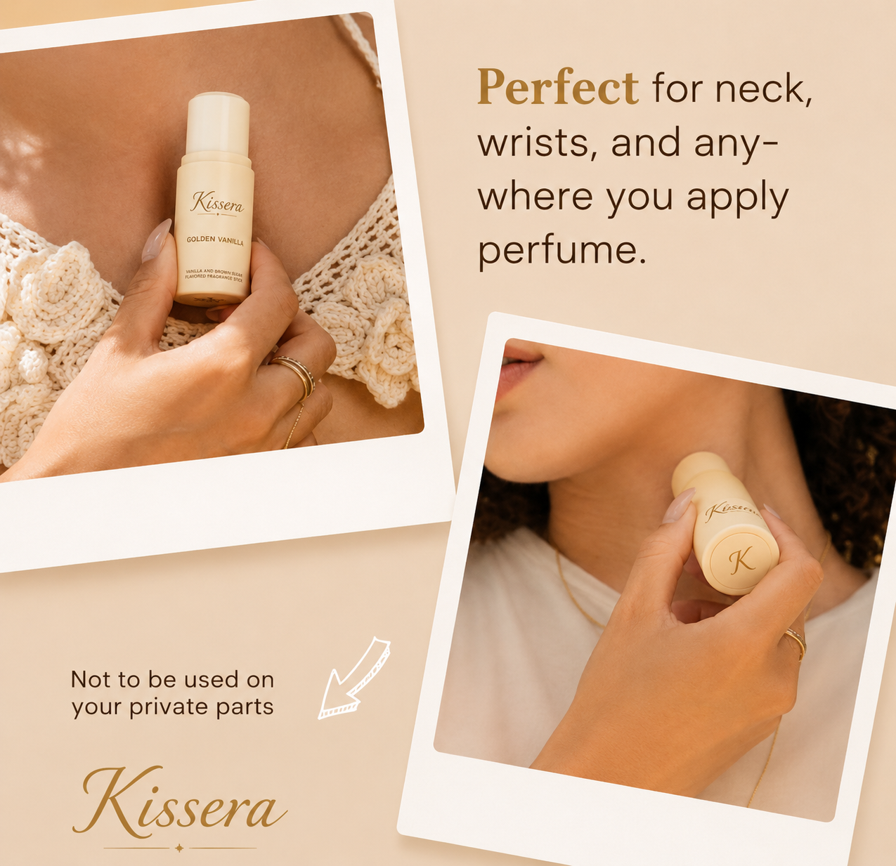 Golden Vanilla Flavored Solid Fragrance Stick- Vanilla & Brown Sugar